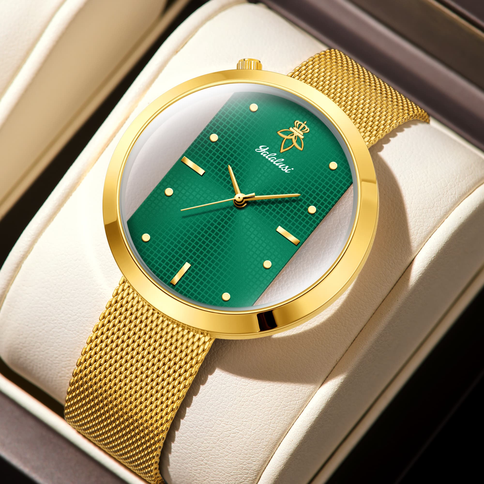 Luxury Watch Gift For Her - Women's Women’s Ultra Thin Gold Mesh