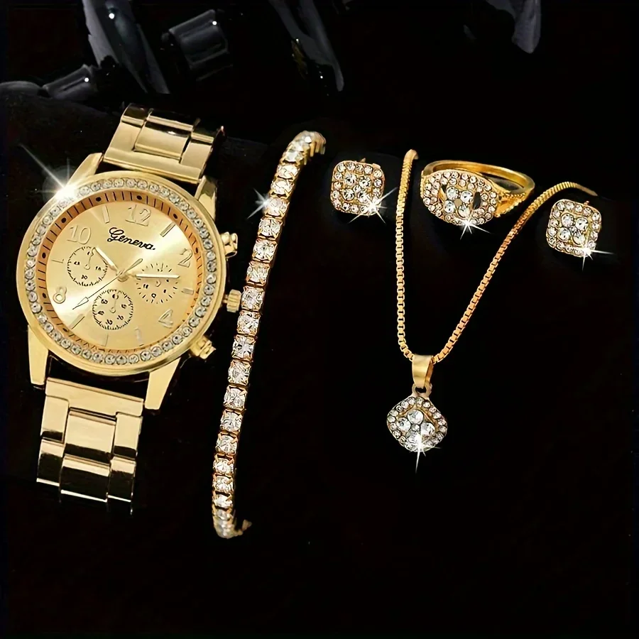 Luxury Watch Gift For Her - Luxury Rhinestone Quartz Watch Fashion Analog