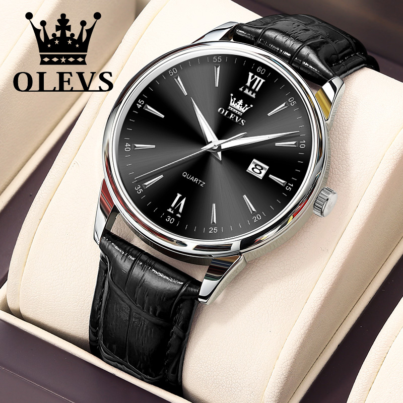 Luxury Watch Holder For Men - OLEVS Quartz Men's Watch Fashionable Business