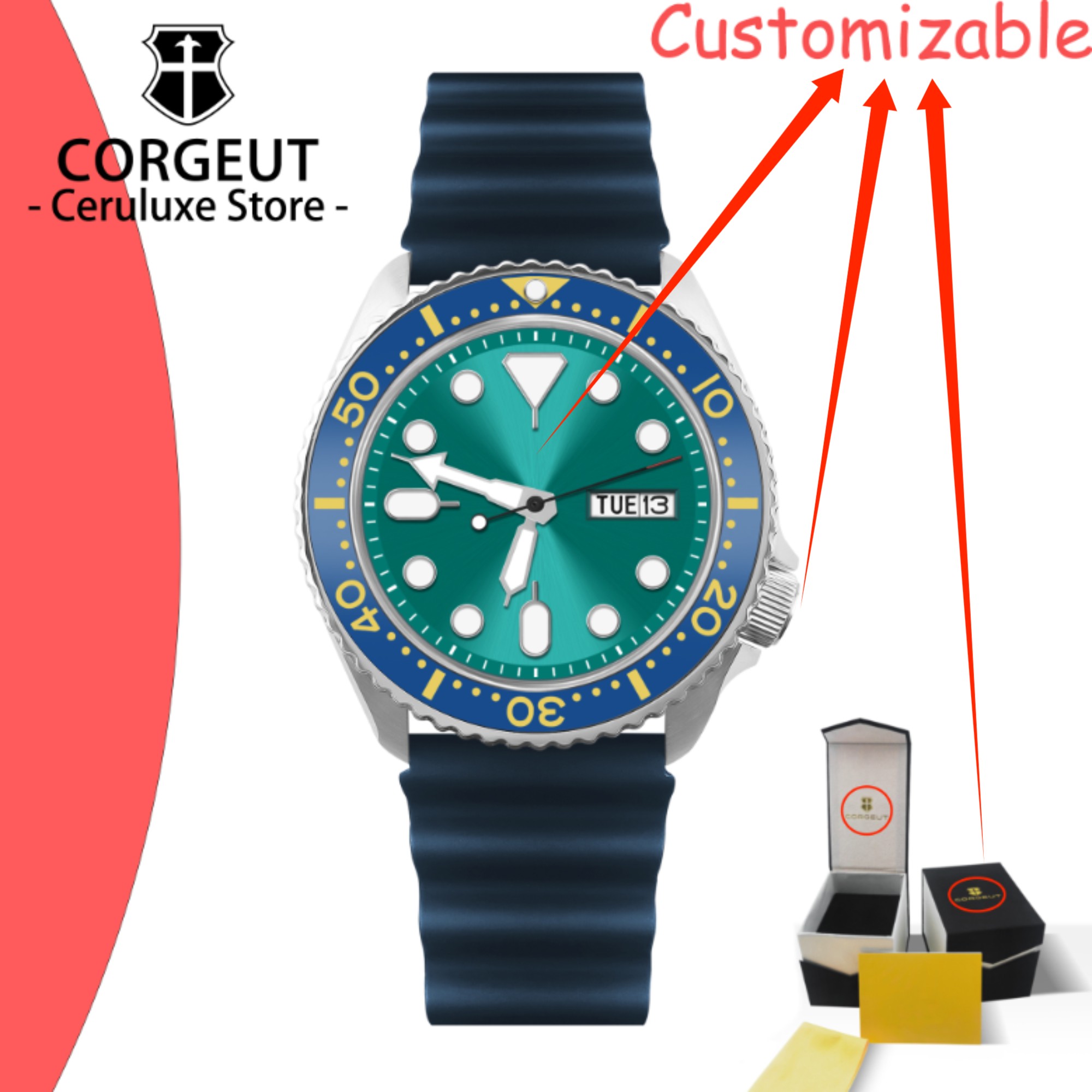 CUSTOM Logo Vintage Diver Watc - Luxury Watch Logo 评论和价格
