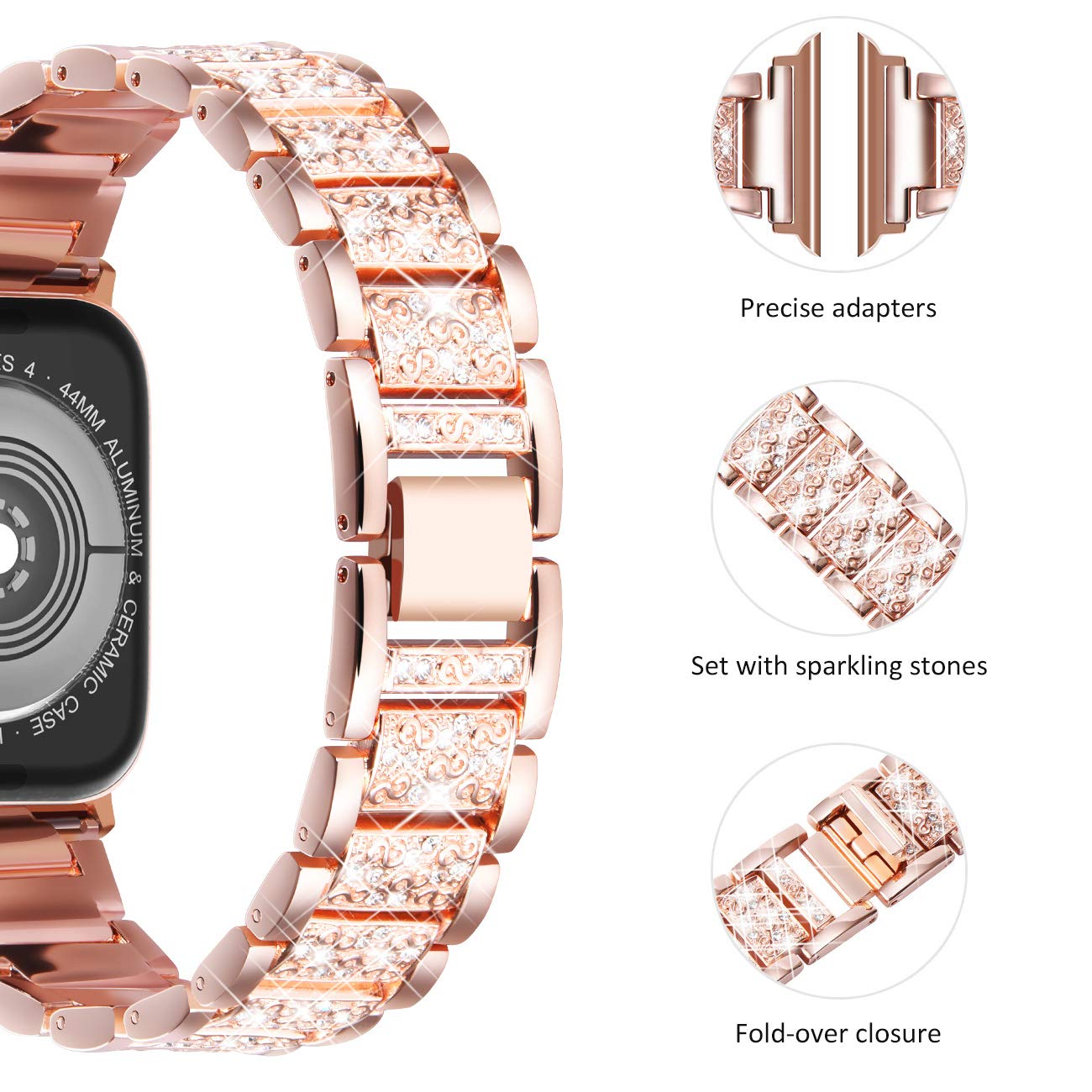 Case+Bling strap for Apple Wat - Luxury Watch Apple Bands 评论和价格