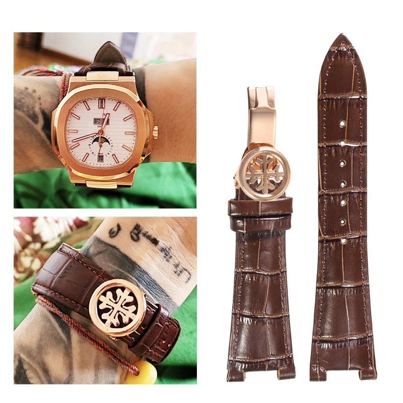 25mm Leather Watch Strap for P - Patek Philippe Watch Nautilus 评论和价格