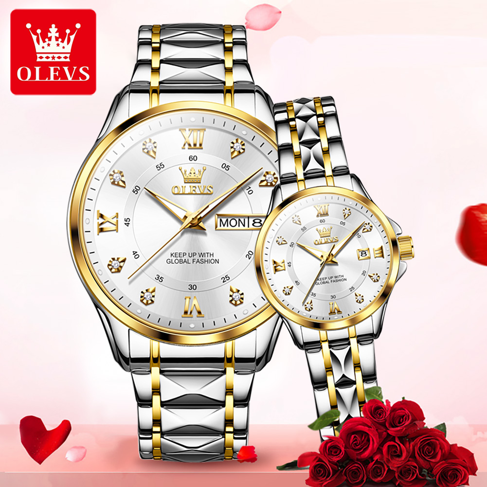 OLEVS 2906 Couple Watch Origin - Luxury Watch Wallpaper 评论和价格