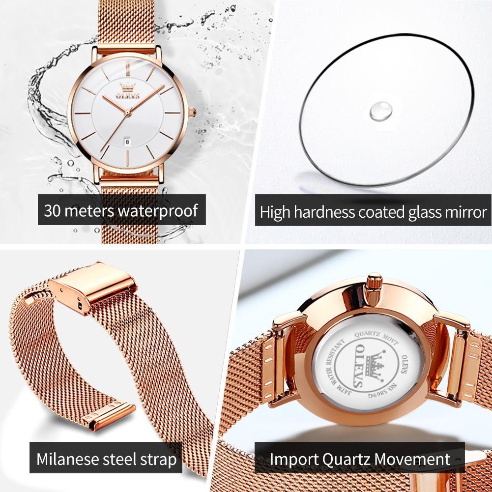 OLEVS Woman Watch 5869 Elegant - Luxury Watch Logo 评论和价格