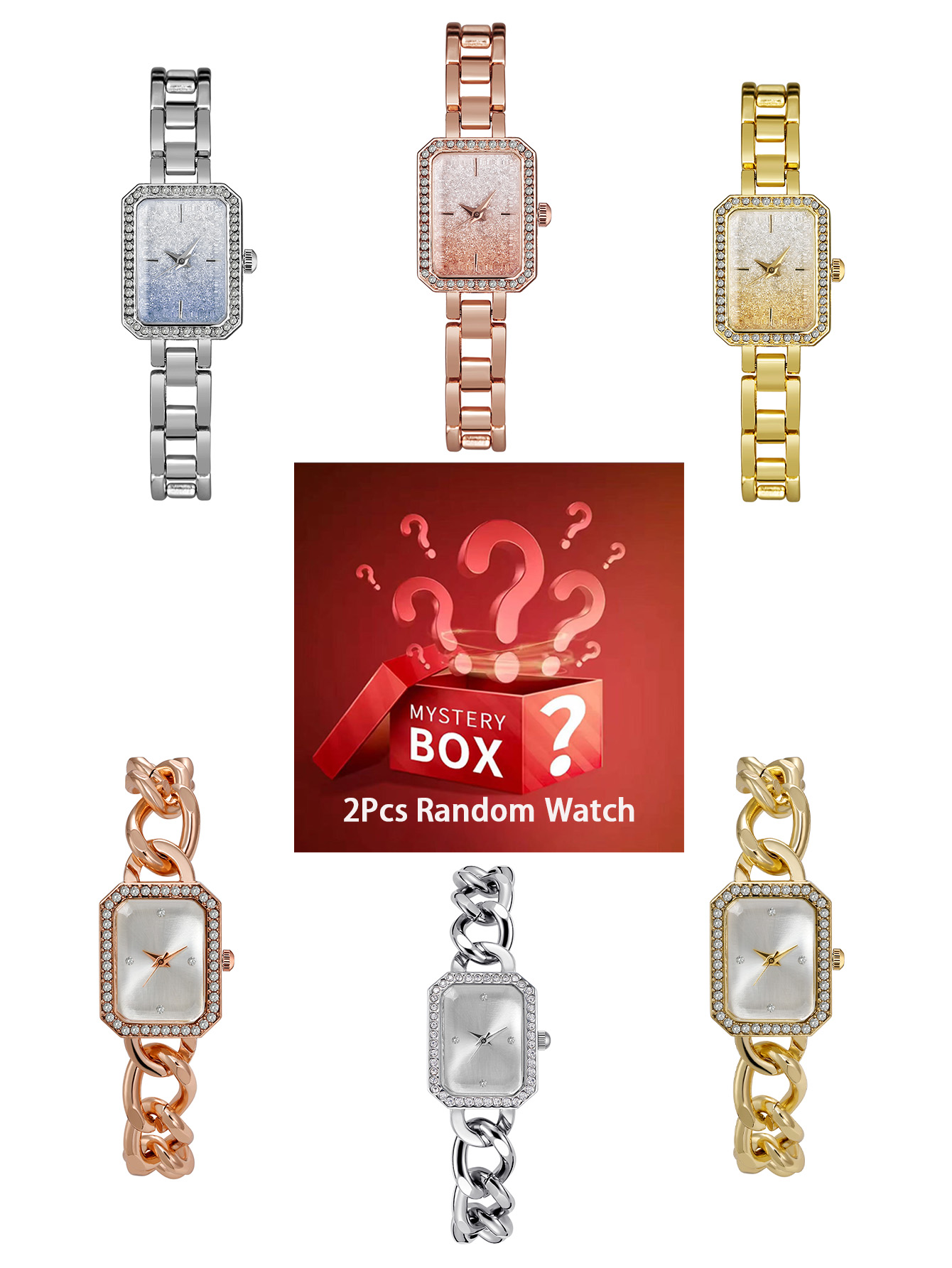 2 pieces women's watches myste - Luxury Watch Box 评论和价格