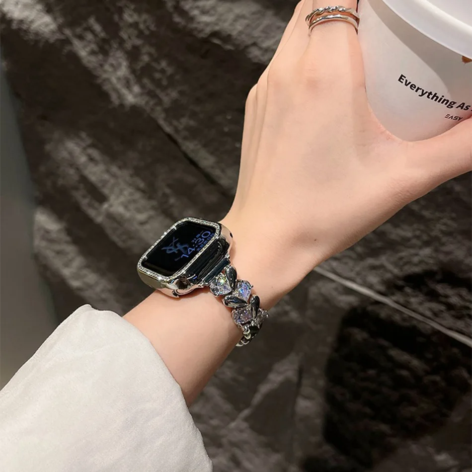 Love Diamond Strap For Apple W - Luxury Watch Apple Bands 评论和价格