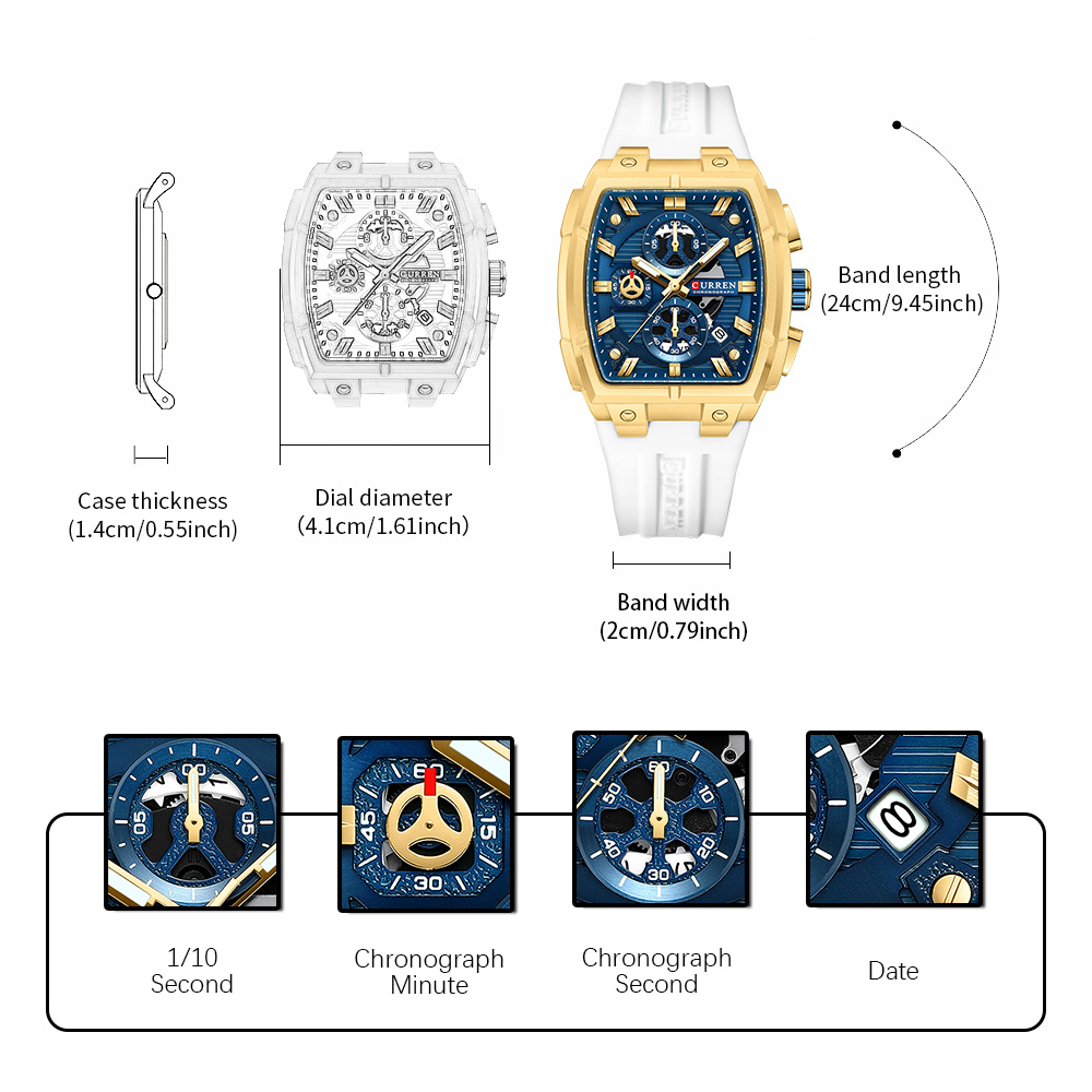 CURREN Luxury Vintage Watch fo - Luxury Watch And Bracelet 评论和价格