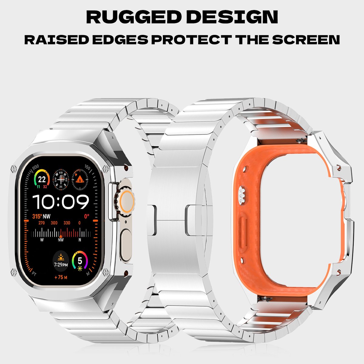 Stainless Steel Strap+Frame fo - Luxury Watch Apple Bands 评论和价格