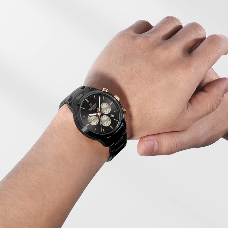 NAVIFORCE Men Quartz Chronogra - Luxury Watch And Bracelet 评论和价格