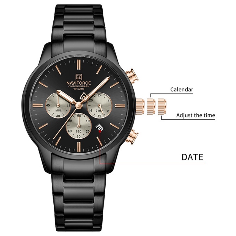 NAVIFORCE Men Quartz Chronogra - Luxury Watch And Bracelet 评论和价格