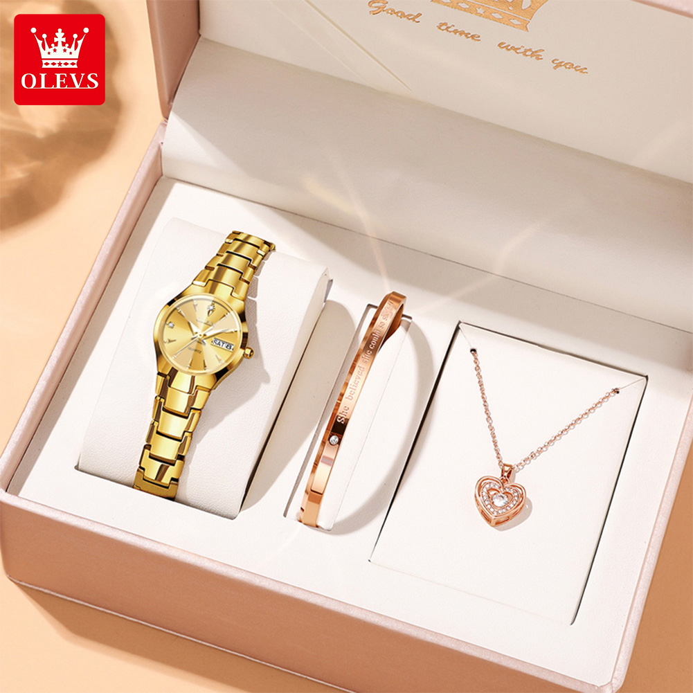 OLEVS Ladies Watch 8697 Luxury - Luxury Watch And Bracelet 评论和价格