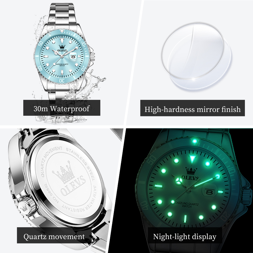 OLEVS Luxury Stainless Steel W - Luxury Watch Logo 评论和价格