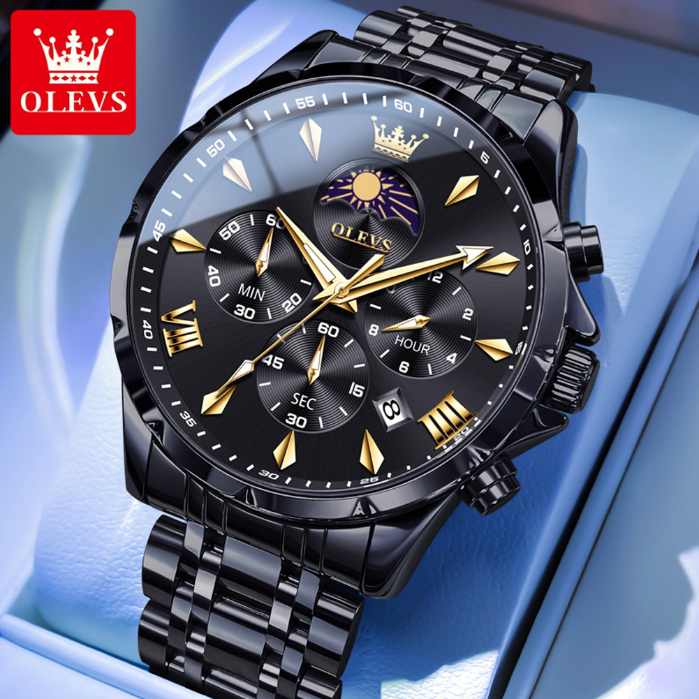OLEVS 3653 Brand Moon Phase Ca - Luxury Watch Exhibition 评论和价格