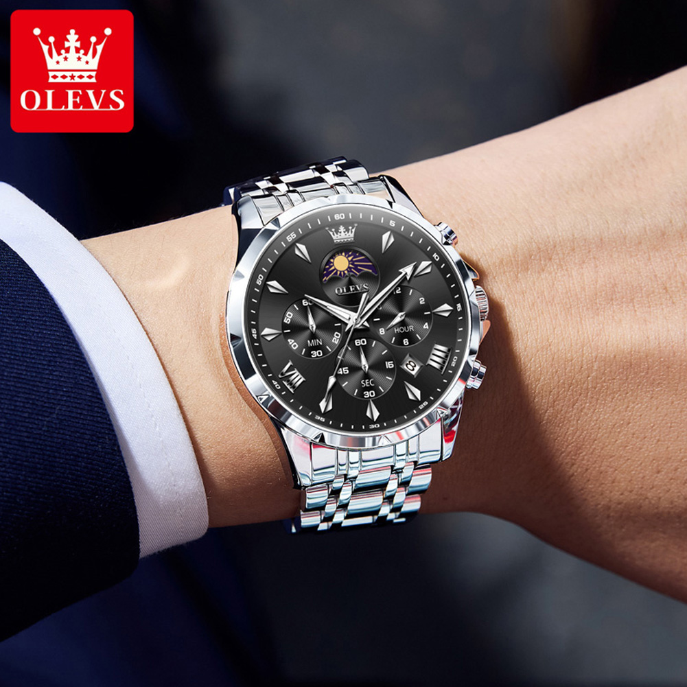 OLEVS 3653 Brand Moon Phase Ca - Luxury Watch Exhibition 评论和价格