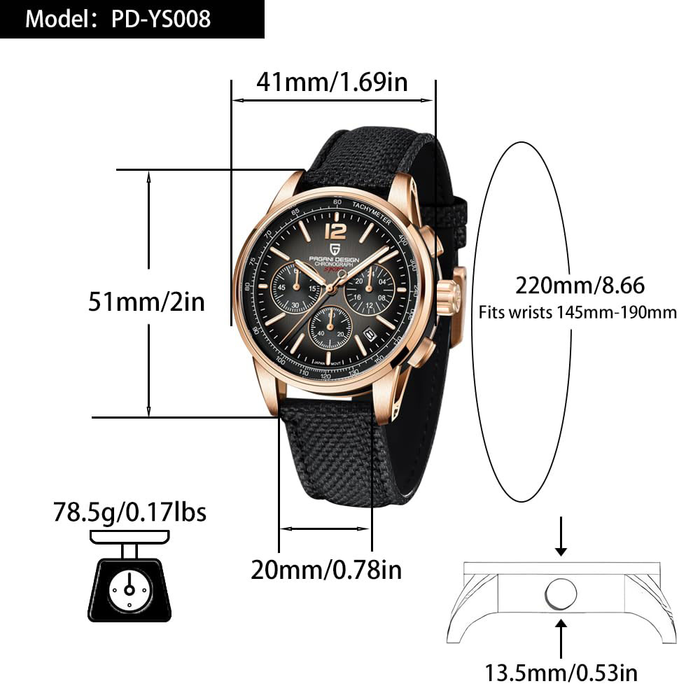 PAGANI DESIGN New Mens Watch 4 - Luxury Watch Logo 评论和价格