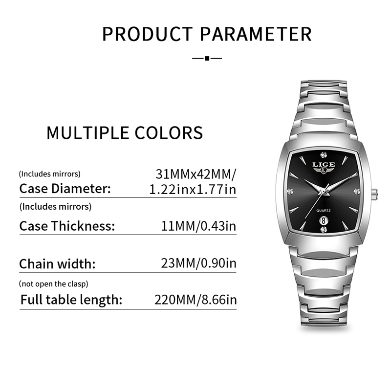 LIGE Watch women Business Luxu - Luxury Watch And Bracelet 评论和价格