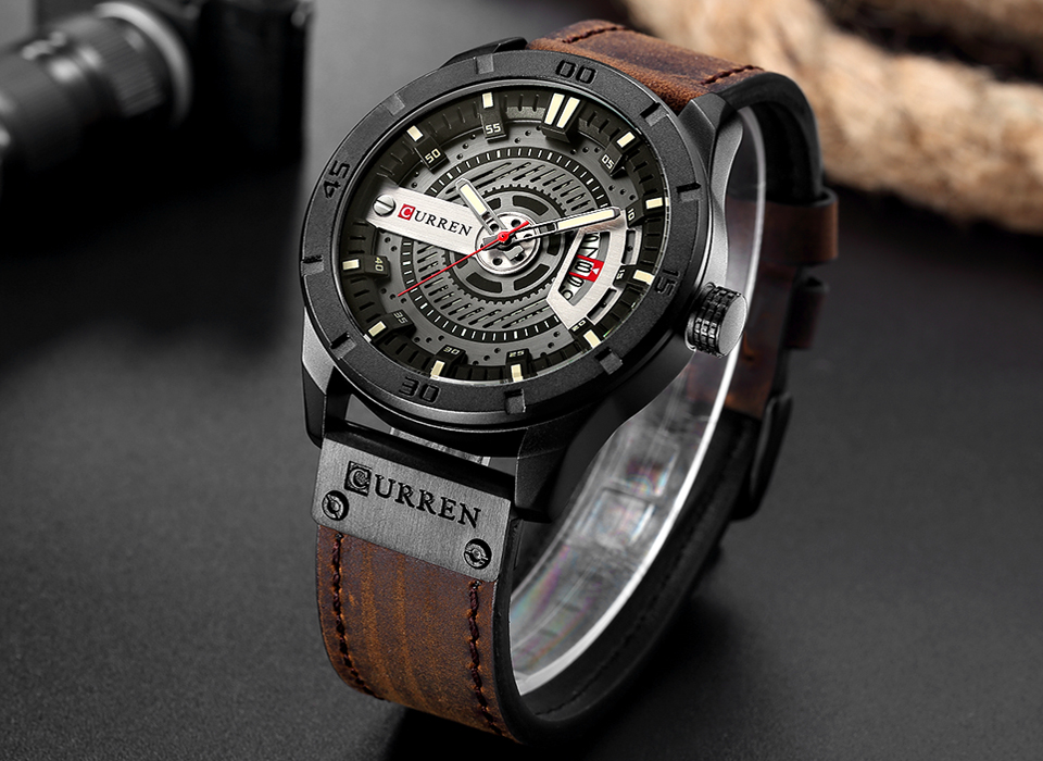 Luxury Watch Brand CURREN Men  - Luxury Watch Holder For Men 评论和价格