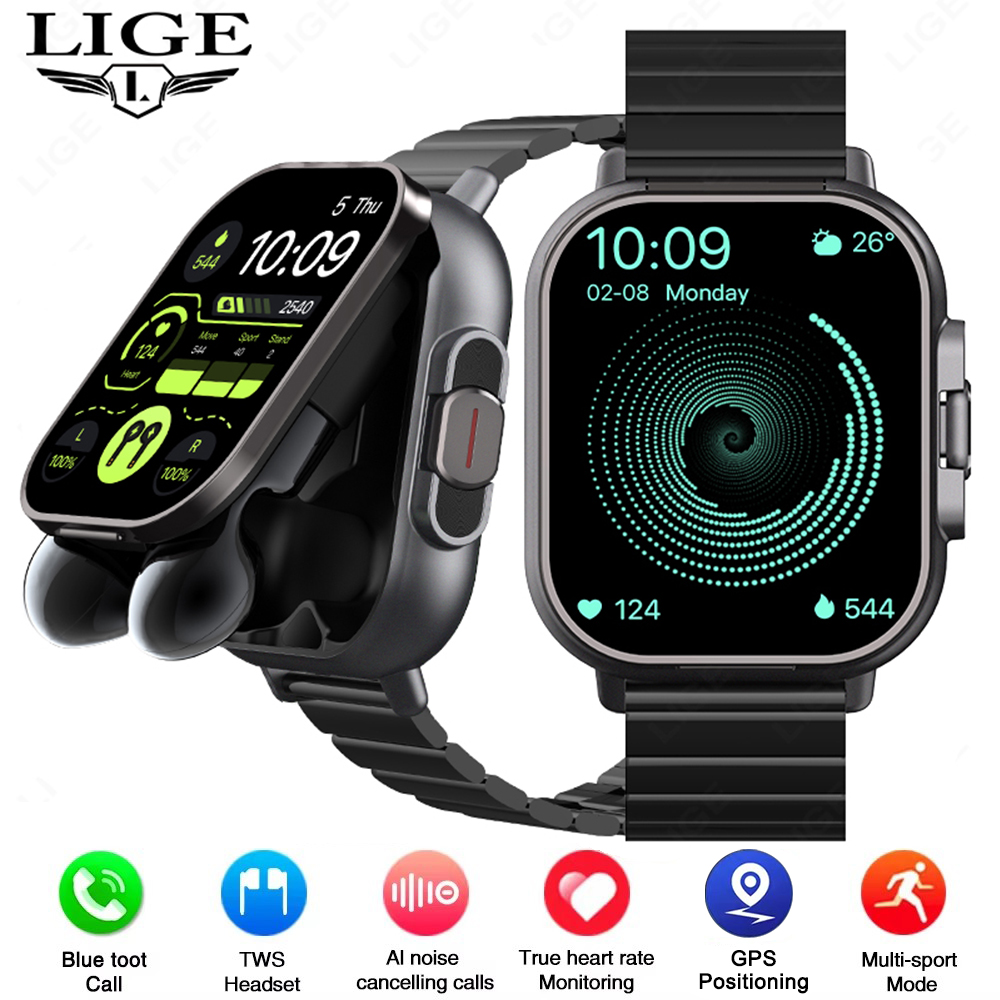 TWS 2in 1 Smart Watch with Hea - Luxury Watch Korea 评论和价格