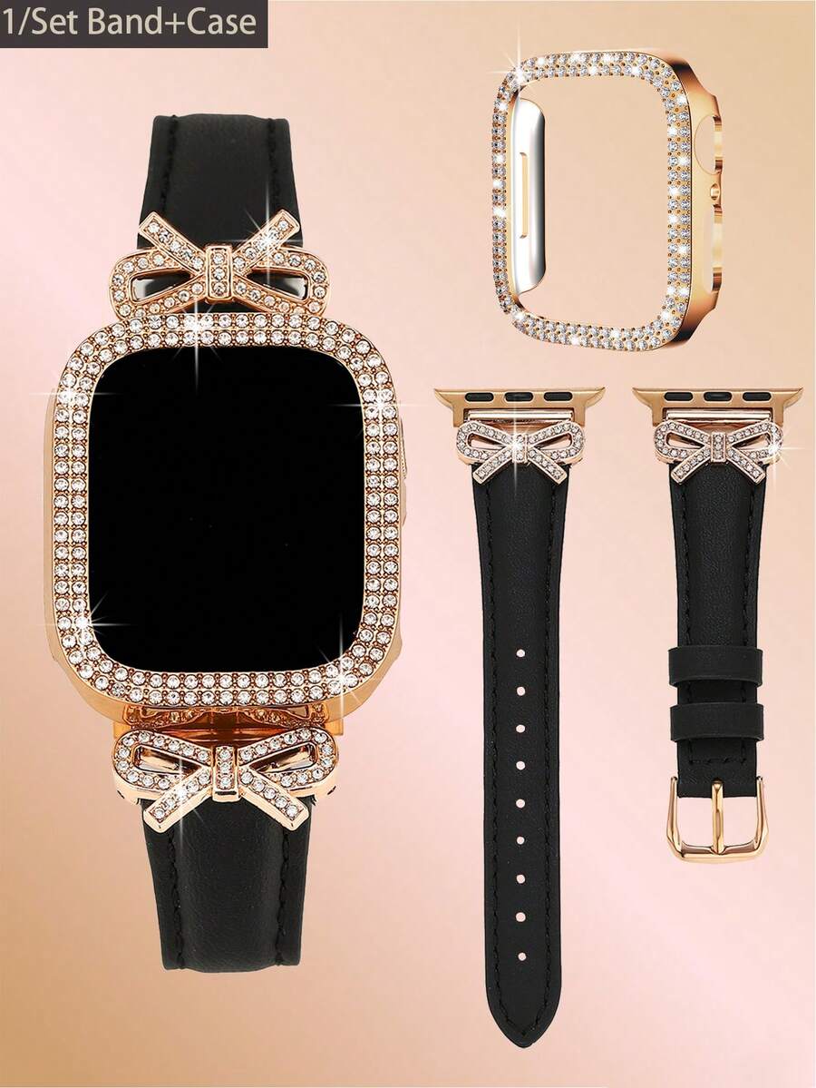 1/Set Luxury Rose Gold Diamond - Luxury Watch Apple Bands 评论和价格