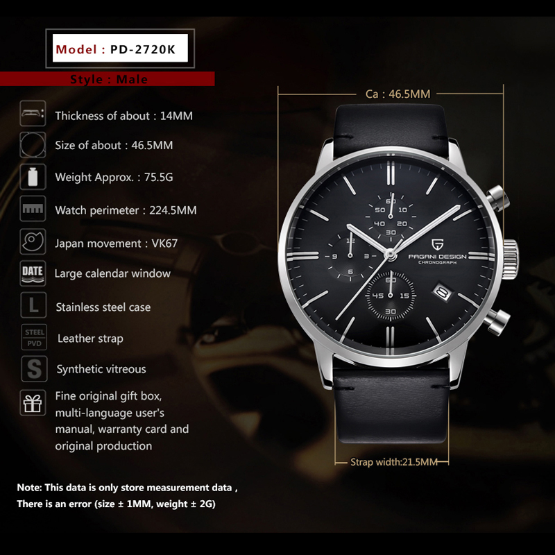 2026 New PAGANI DESIGN Brand L - Luxury Watch Holder For Men 评论和价格