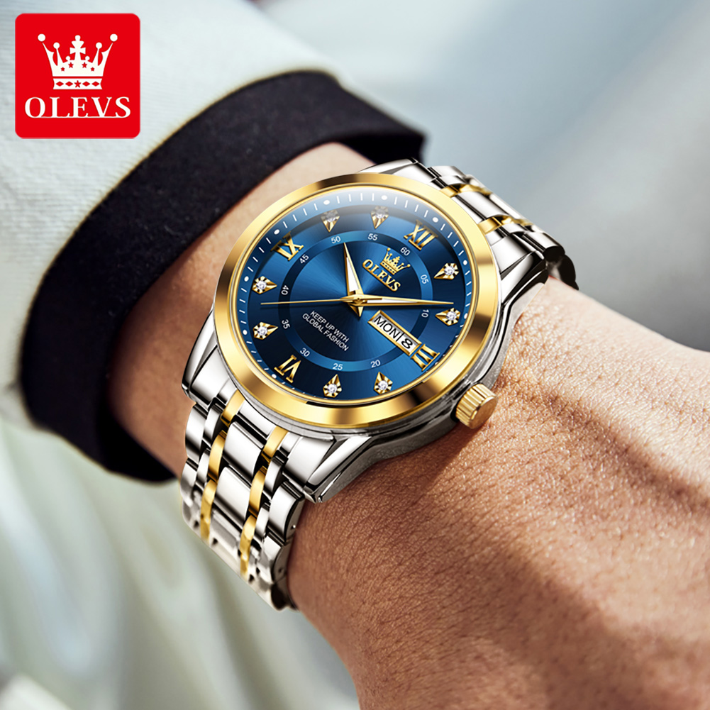 OLEVS Brand Fashion men's watc - Luxury Watch Logo 评论和价格