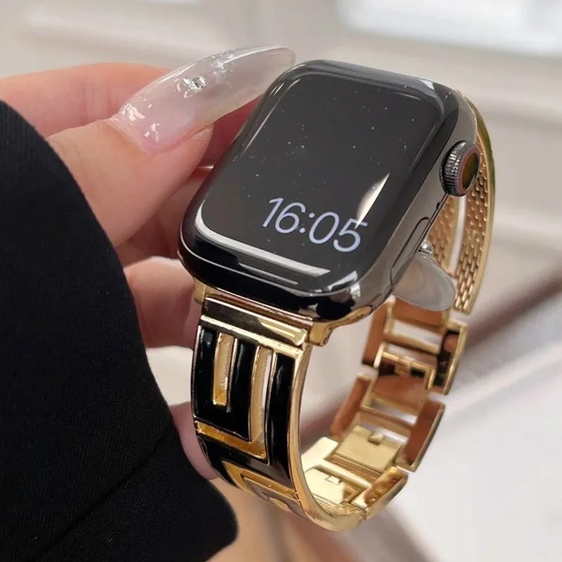 Luxury Metal Strap For Apple W - Luxury Watch Apple Bands 评论和价格