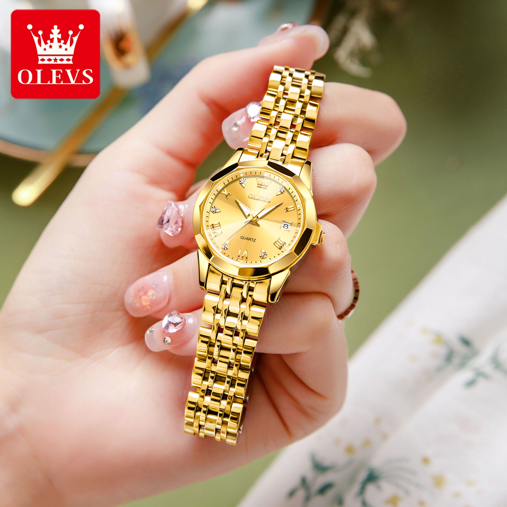 OLEVS Fashion Golden Watch for - Luxury Watch Logo 评论和价格