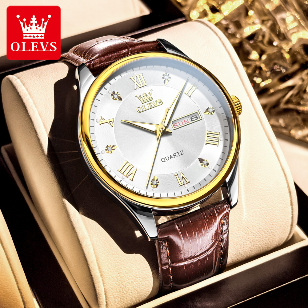 OLEVS Couple Watch Luxury Bran - Luxury Watch Gift For Her 评论和价格
