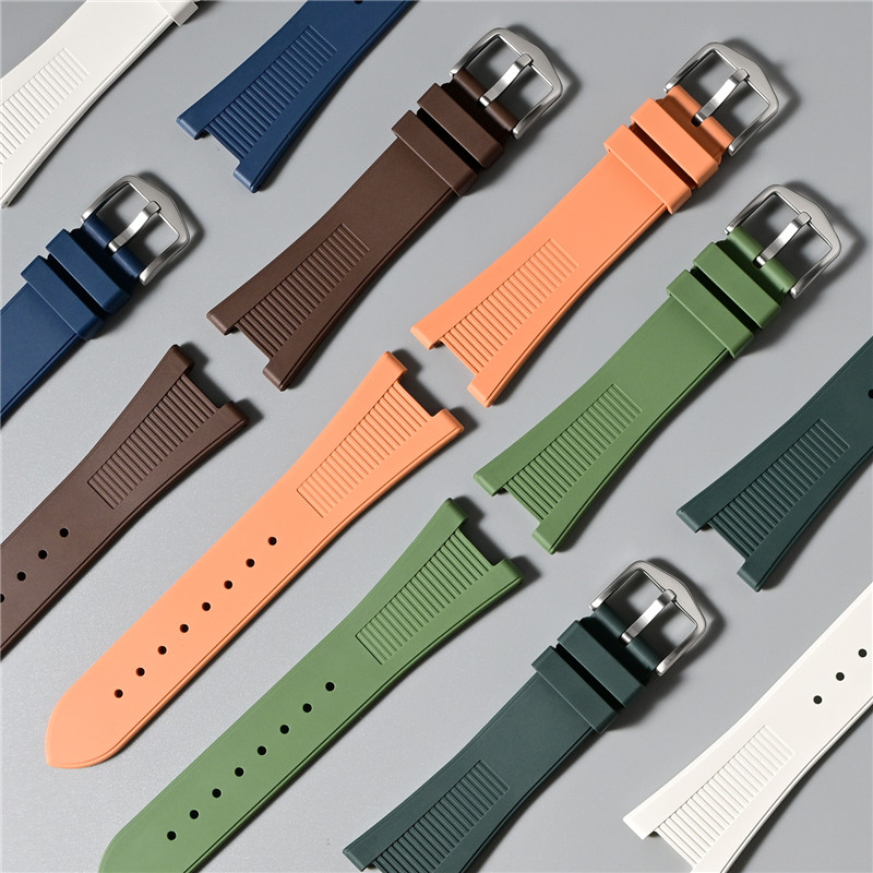 Fluoro Rubber Strap 25*12mm De - Patek Philippe Watch Nautilus 评论和价格