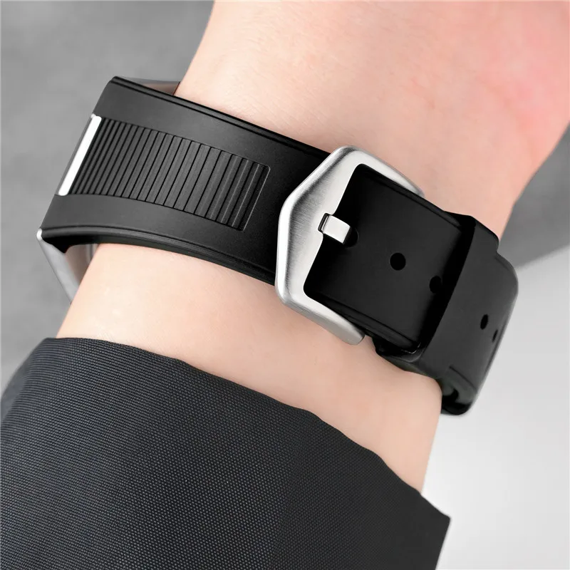 Fluoro Rubber Strap 25*12mm De - Patek Philippe Watch Nautilus 评论和价格
