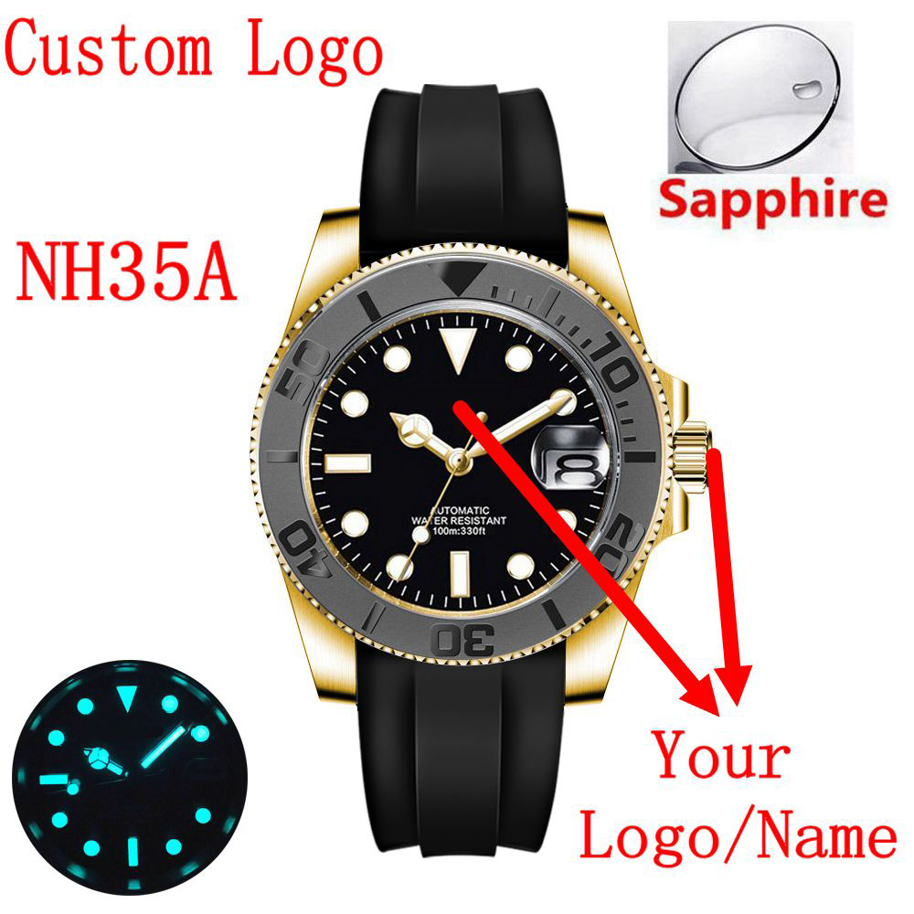 Custom logo 40mLuxury NH35/ Mi - Luxury Watch Logo 评论和价格