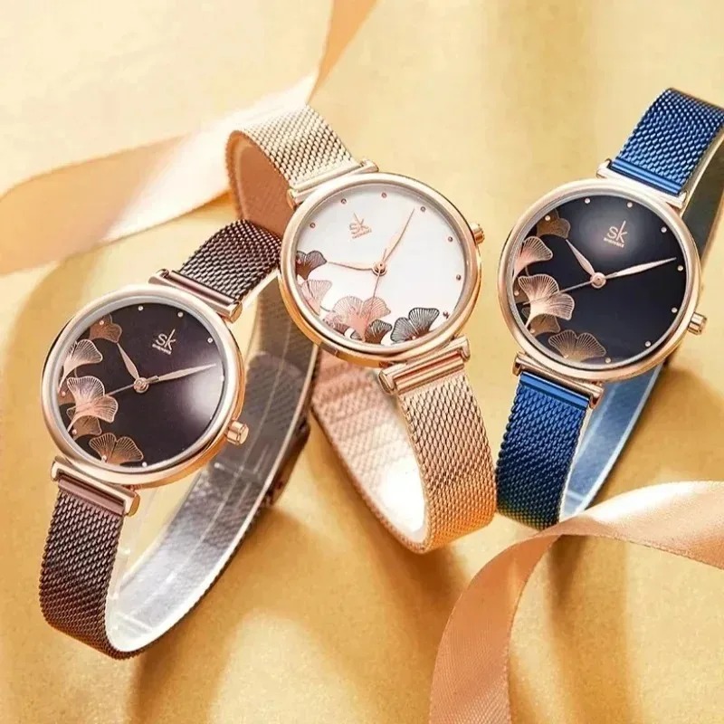 Luxury Women's Ginkgo Leaf Wat - Luxury Watch Gift For Her 评论和价格