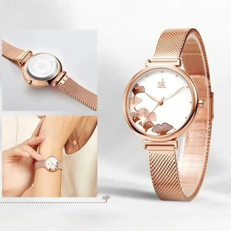 Luxury Women's Ginkgo Leaf Wat - Luxury Watch Gift For Her 评论和价格