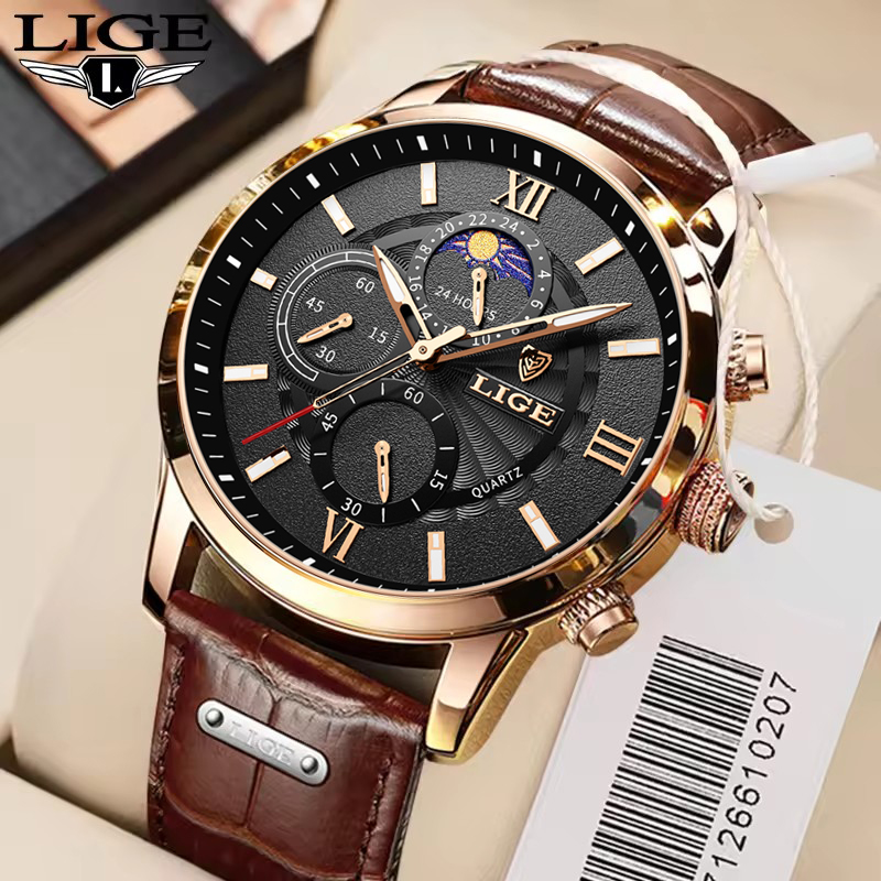 Men's Watches LIGE Top Brand L - Luxury Watch Holder For Men 评论和价格