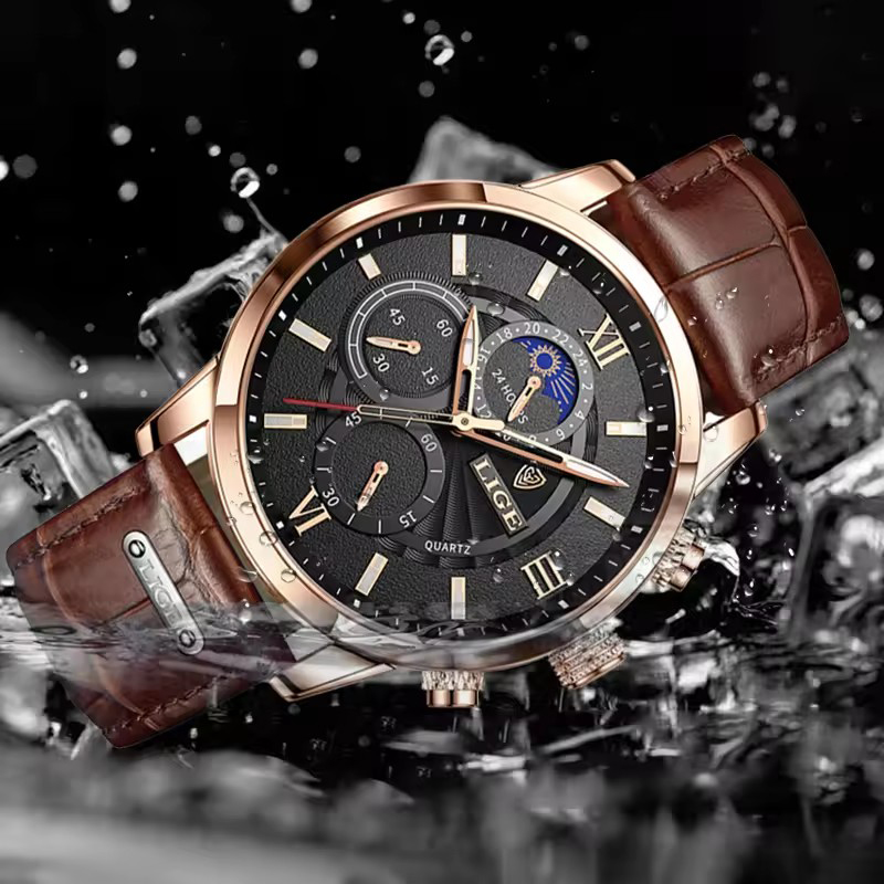 Men's Watches LIGE Top Brand L - Luxury Watch Holder For Men 评论和价格